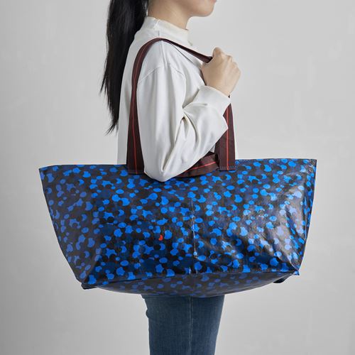 IKEA - SPJUTSO, storage bag, blue-patterned, 22 l