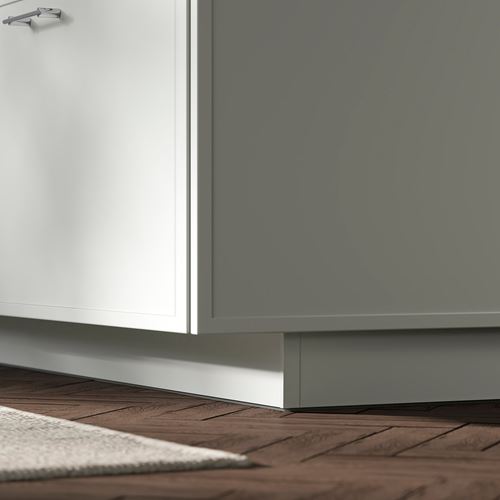 IKEA - ASPUDDEN, süpürgelik, dekoratif açık gri, 220x8 cm