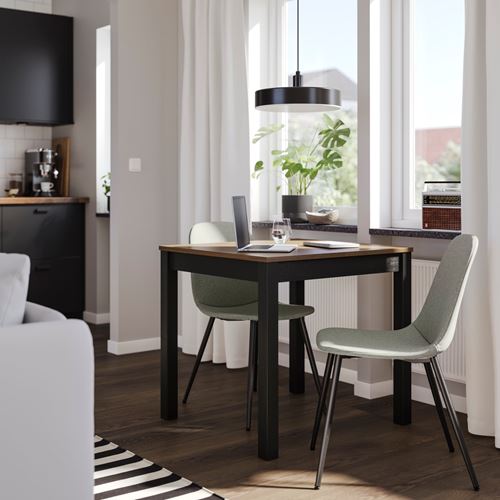 IKEA - NORDMANSSKAR, upholstered chair, black-Tonerud grey