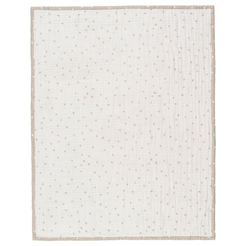 IKEA - LEN, bebek battaniyesi, beyaz-bej, 80x100 cm