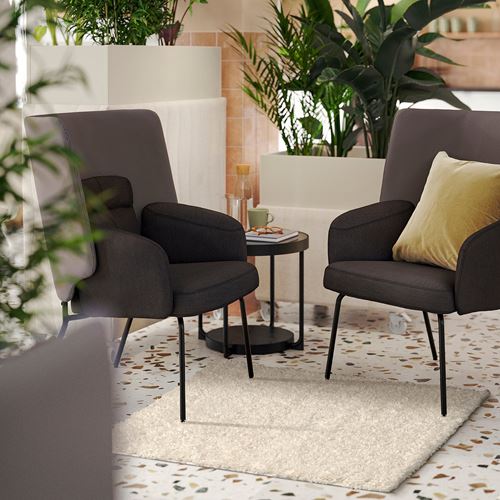 IKEA - ARENDE, small rug, off white, 80x80 cm