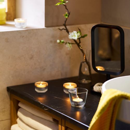 IKEA - LOTSFAGEL, scented tealight, light yellow, 3.5 hr