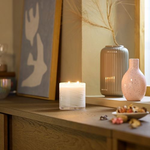 IKEA - KRONSANGARE, scented candle in cup, white, 50 hr