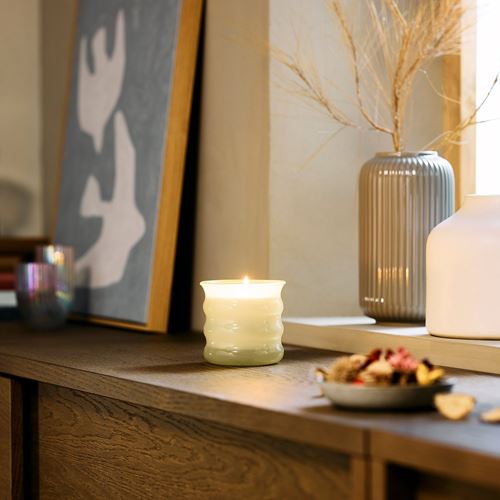 IKEA - JUVELTRAST, scented candle in cup, light yellow, 50 hr
