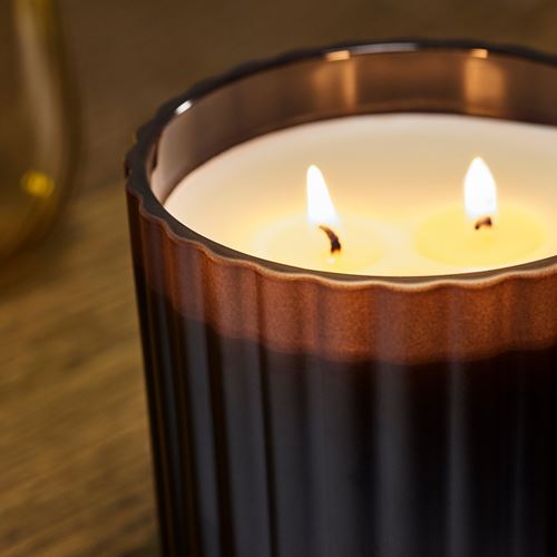 IKEA - TOFSTARNA, scented candle in cup, black, 50 hr