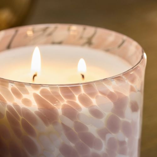 IKEA - KRONSANGARE, scented candle in cup, pink, 50 hr