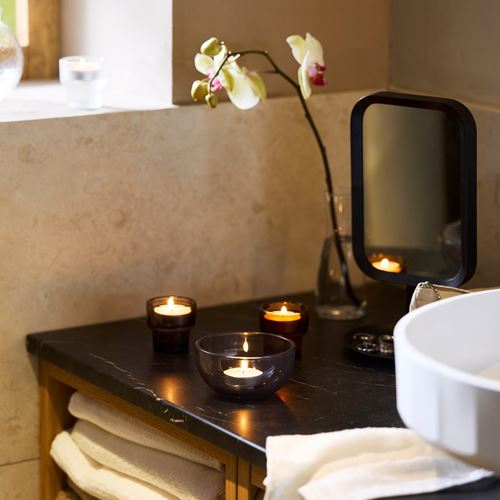 IKEA - LOTSFAGEL, scented tealight, white, 3.5 hr