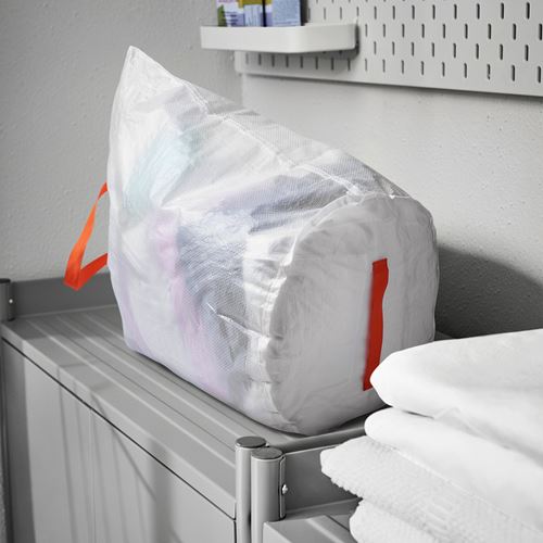 IKEA - PARKLA, washing bag, white, 70 l