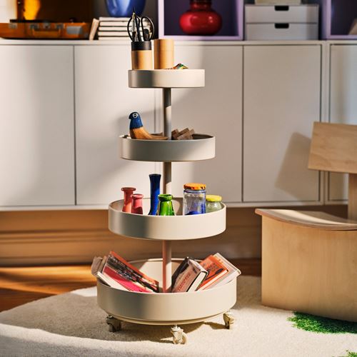 IKEA - IKEA PS 2026, serving tables with wheels, beige, 89x48 cm