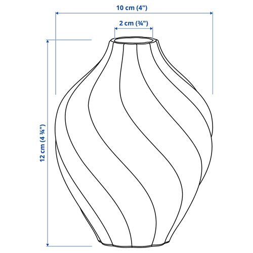 IKEA - KORNSPARV, stoneware plant vase, green, 12 cm