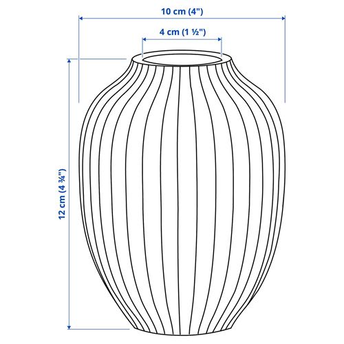 IKEA - STJARNLUDD, stoneware plant vase, green, 12 cm