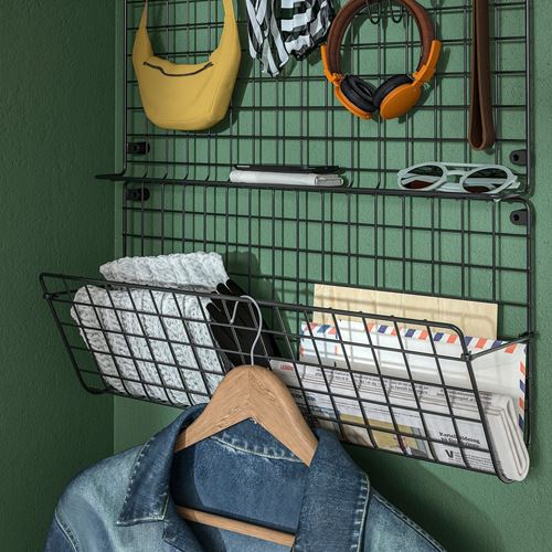 IKEA - GREJIG, wall pocket, grey, 58x17x28 cm