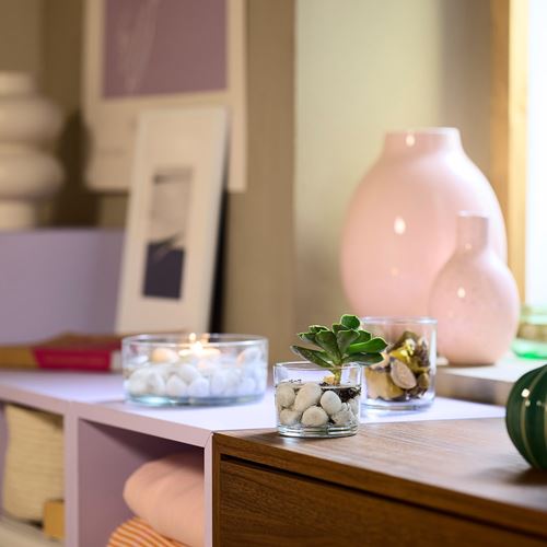 IKEA - LOTSFAGEL, scented candle in cup, brown, 20 hr