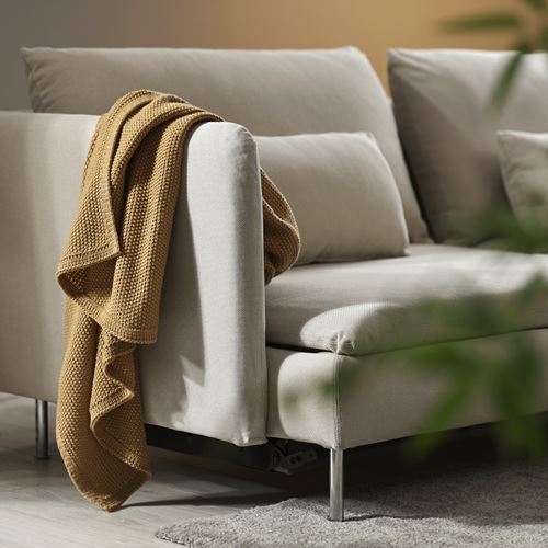IKEA - SÖDERHAMN, 3'lü yataklı kanepe, fridtuna açık bej