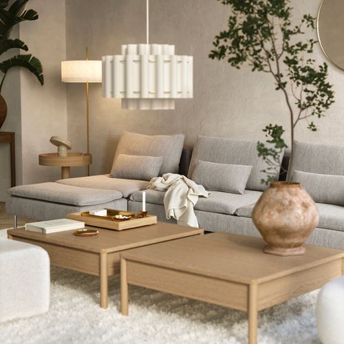 IKEA - SÖDERHAMN, 4'lü yataklı köşe kanepe, viarp Bej-kahverengi