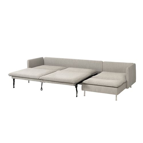 IKEA - SÖDERHAMN, 4'lü yataklı köşe kanepe, viarp Bej-kahverengi
