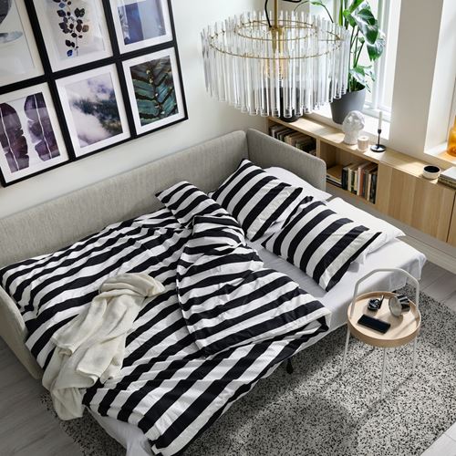 IKEA - SÖDERHAMN, 3'lü yataklı kanepe, viarp Bej-kahverengi