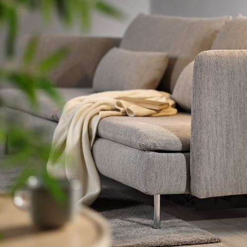 IKEA - SÖDERHAMN, 3'lü yataklı kanepe, viarp Bej-kahverengi