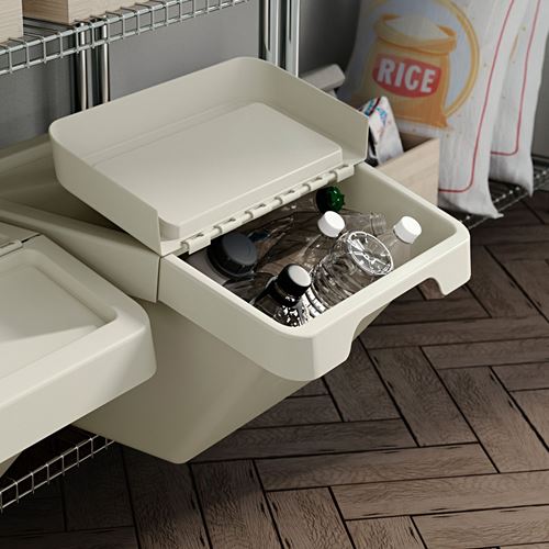 IKEA - SORTERA, waste sorting bin, beige, 37 l