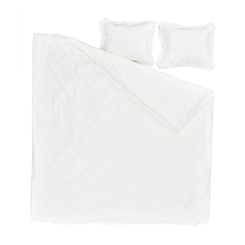 IKEA - BIRGITTARÖNN, double quilt cover and 2 pillowcases, white, 240x220/50x60 cm