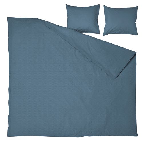 IKEA - ANGSLILJA, double quilt cover and 2 pillowcases, dark blue, 240x220/50x60 cm