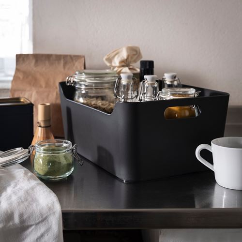 IKEA - UPPDATERA, box, anthracite, 34x24 cm