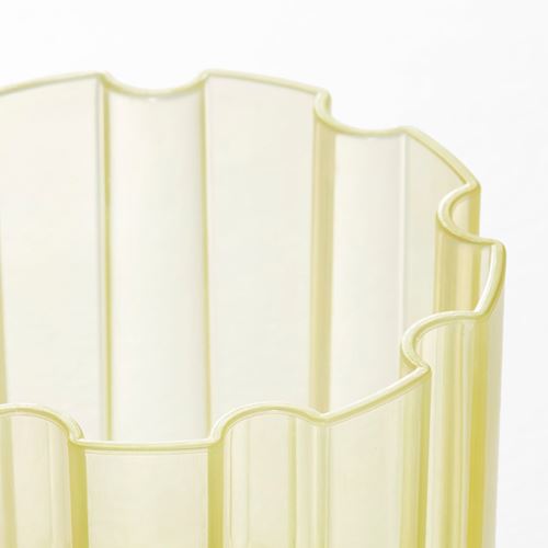 IKEA - SPJUTLILJA, plastic jar with lid, light yellow