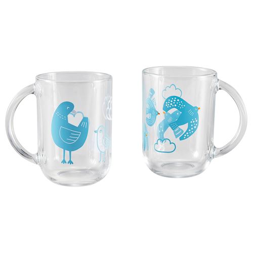 IKEA - SKEDSTÖR, cup set, blue, 30 cl