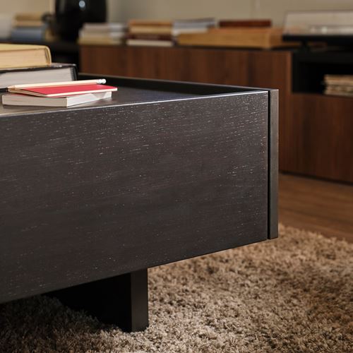 IKEA - TRANERED, coffee table, darkbrown, 90x90 cm