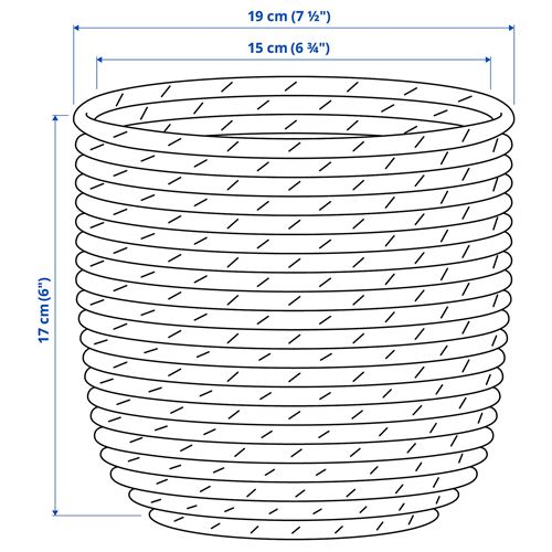 IKEA - SANDÖDLA, rattan plant pot, water hyacinth, 15 cm