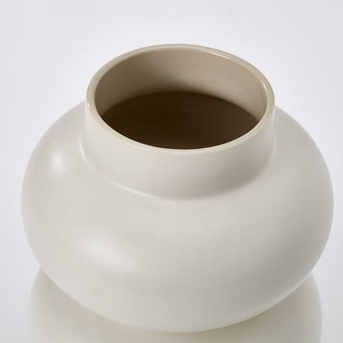 IKEA - PARLHAGG, vase, beige, 22 cm