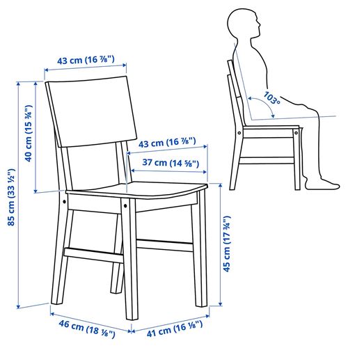 IKEA - NORDEN/KARSKAR, dining set, white-rubberwood, 4 chairs