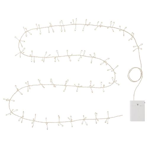 IKEA - STRALA, lighting chain, white, 2.5 m
