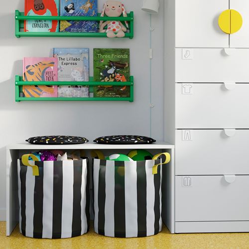 IKEA - NICKY, stor bag, black-white, 38x40 cm