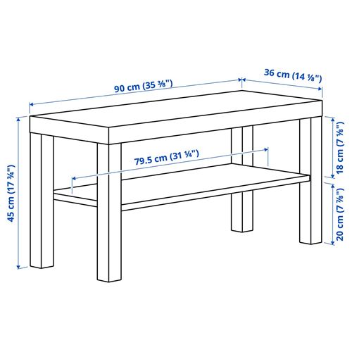 IKEA - LACK, tv bench, white, 90x36x45 cm