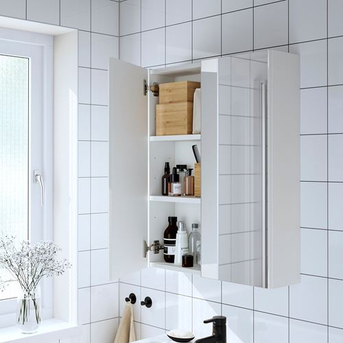 IKEA - ENHET, bathroom wall cabinet, white, 60x17x75 cm