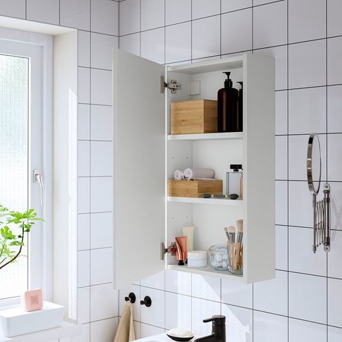 IKEA - ENHET, bathroom wall cabinet, white, 40x17x75 cm