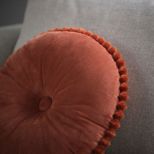 IKEA - SYRENBUSKE, lace pillow, brown-red, 36 cm