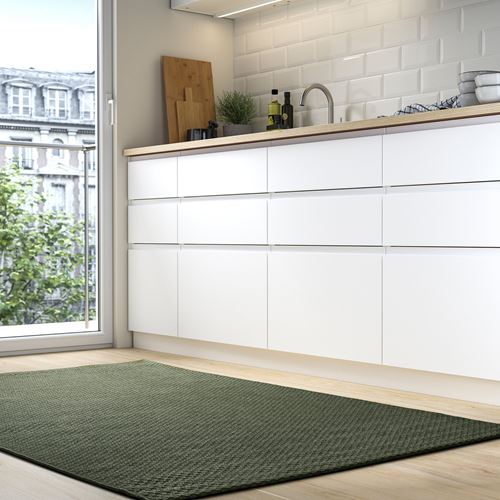 IKEA - MORUM, large rug, dark green, 120x180 cm
