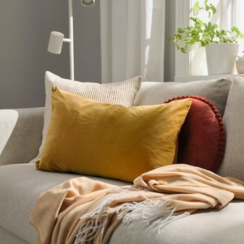 IKEA - SANELA, cushion cover, yellow-brown, 40x58 cm