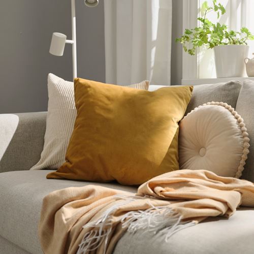 IKEA - SANELA, cushion cover, yellow-brown, 50x50 cm