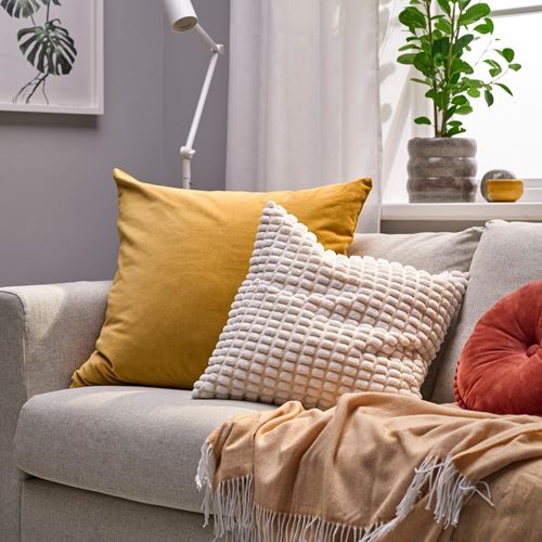 IKEA - SANELA, cushion cover, yellow-brown, 65x65 cm