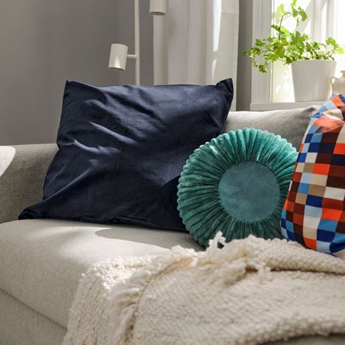 IKEA - SANELA, cushion cover, dark blue, 65x65 cm