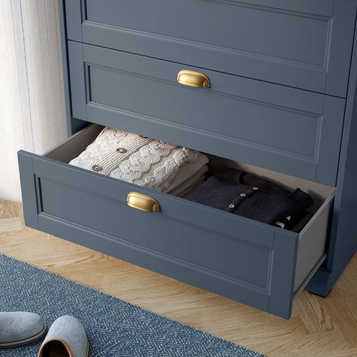 IKEA - FAGELFJALLET, chest of 4 drawers, dark grey-blue, 82x51x101 cm