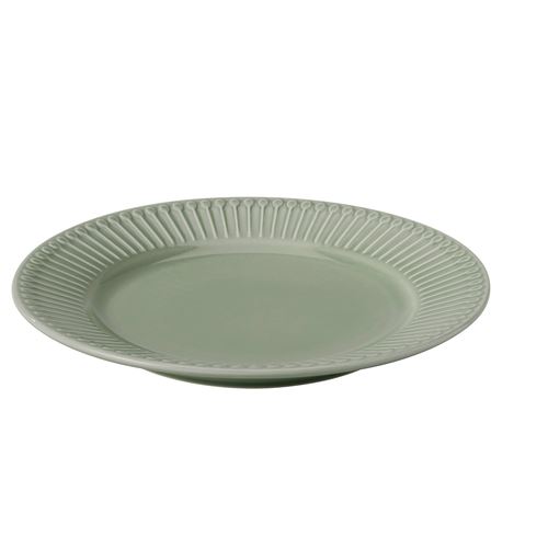 IKEA - STRIMMIG, tatlı tabağı, soluk gri-yeşil, 21 cm