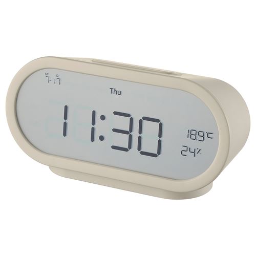 IKEA - RODSTRAFSE, functional clock, beige, 17x8x6 cm