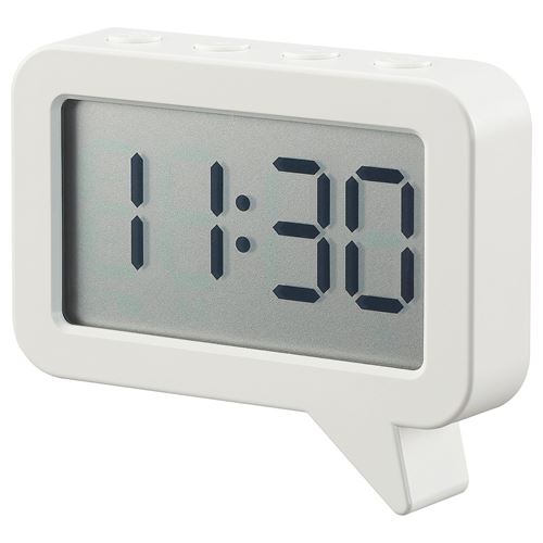 IKEA - LJUNGPIPARE, functional clock, white, 8x7 cm