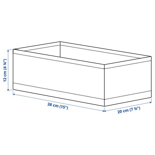IKEA - KOSINGEN, box, light grey, 20x38x12 cm