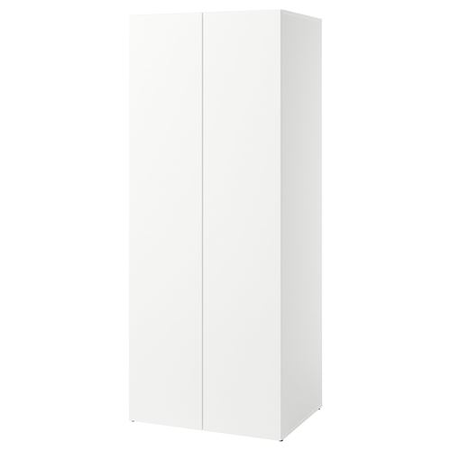 IKEA - LASTARE, wardrobe frame with door, white, 80x62x200 cm