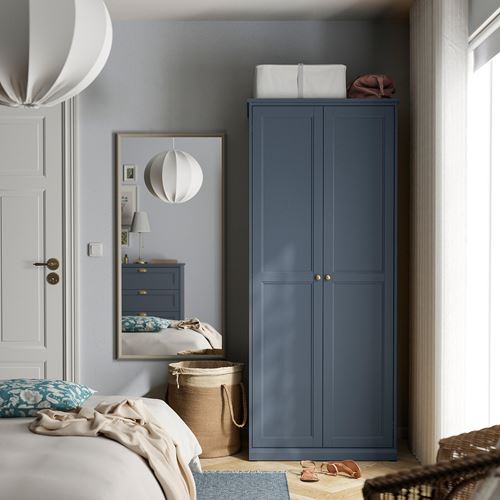 IKEA - FAGELFJALLET, wardrobe, dark grey-blue, 82x60x194 cm
